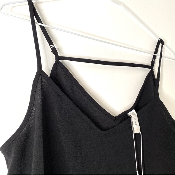 Only Nova Lux Paris Singlet Solid Black Tank Top NWT - Picture 4 of 10